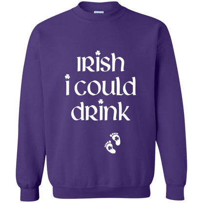 Irish I Could Drink Funny Pregnancy St Patrick_s Day T-shirt Purple