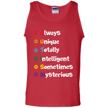 Always Unique Totally Intelligent Autism Awareness T-shirt Red