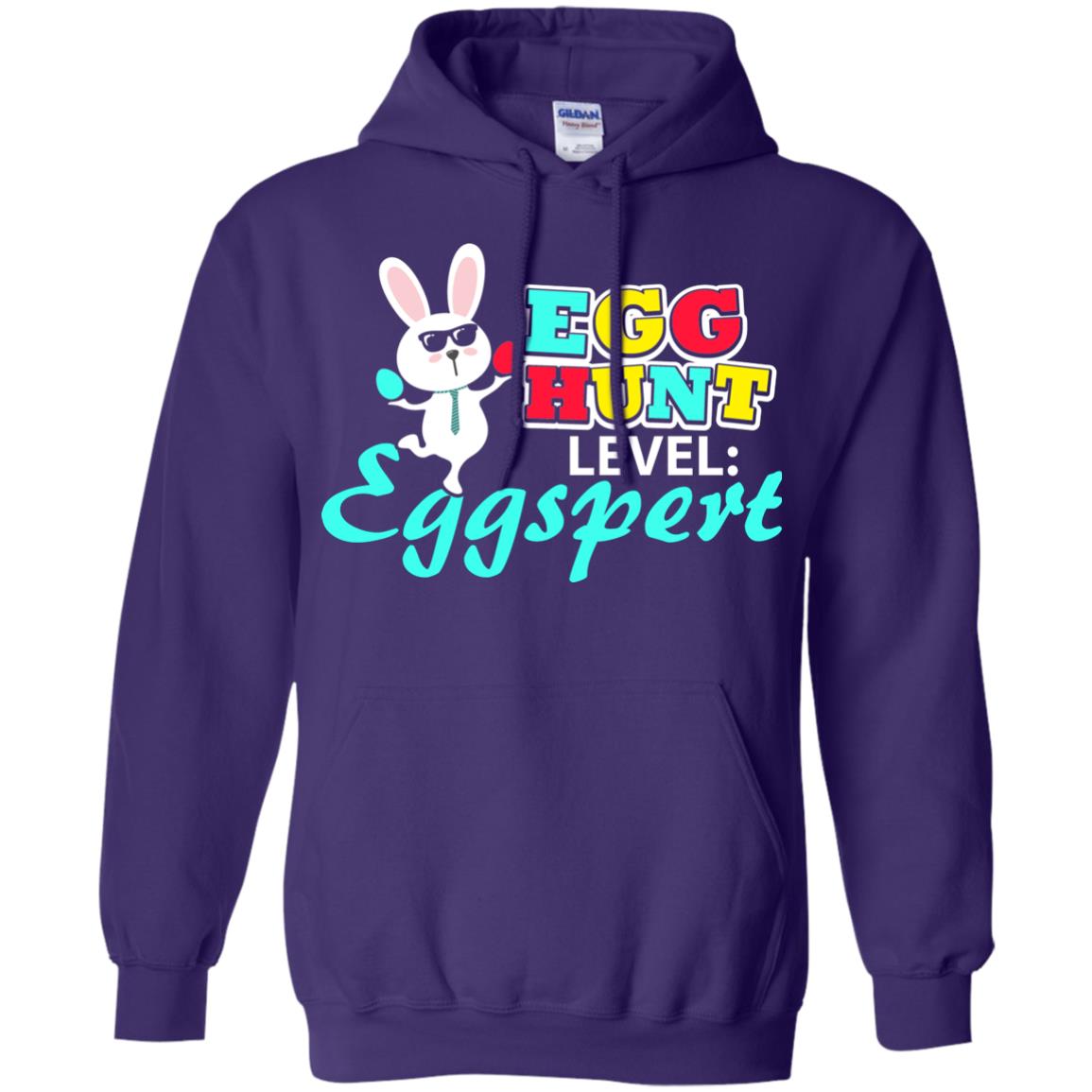 Egg Hunt Level Eggspert Easter Holiday T-shirt Purple