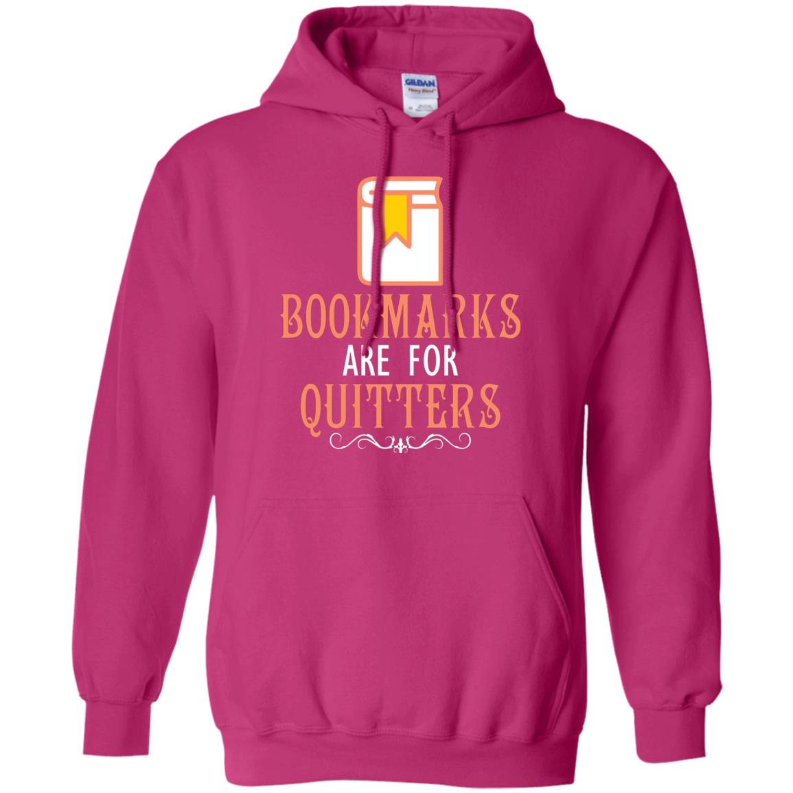 Bookmarks Are For Quitters Book Reader T-shirt Heliconia