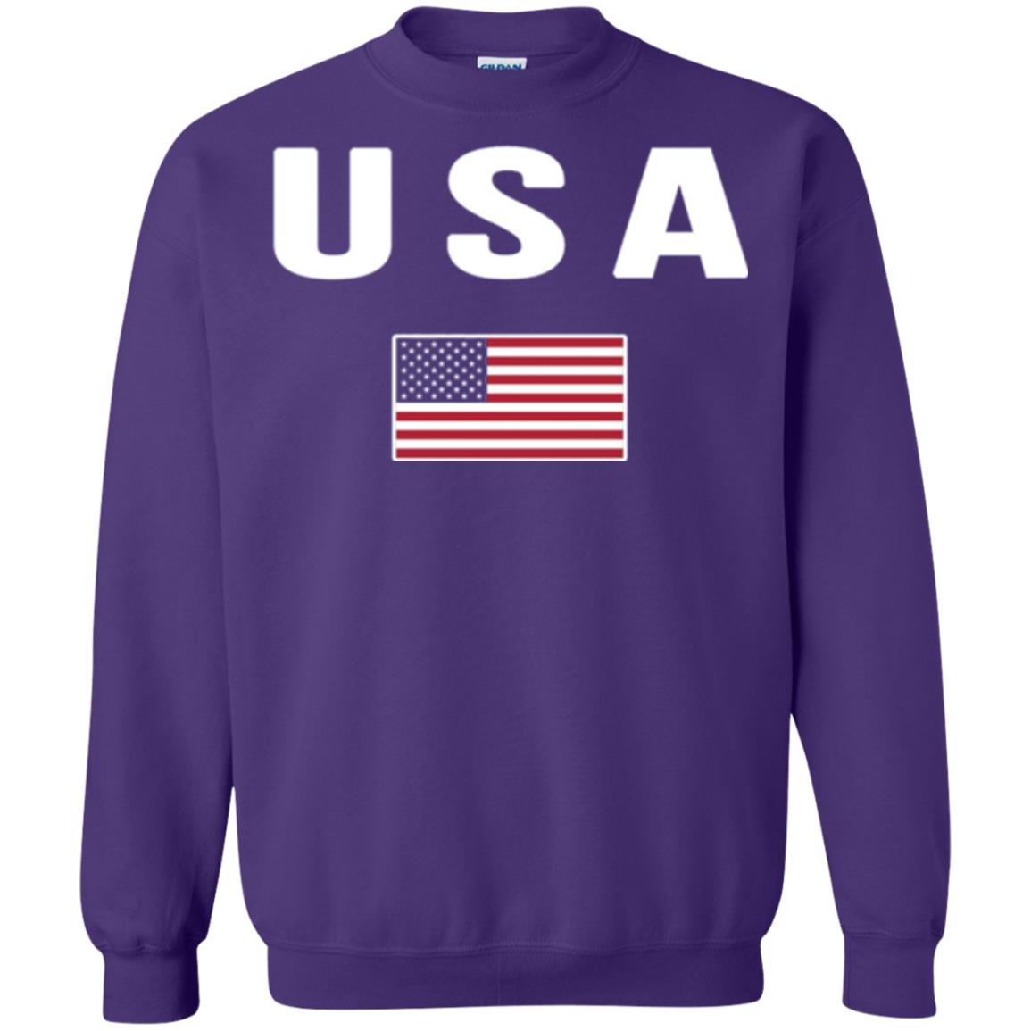 American Flag Us America United States T-shirt Purple