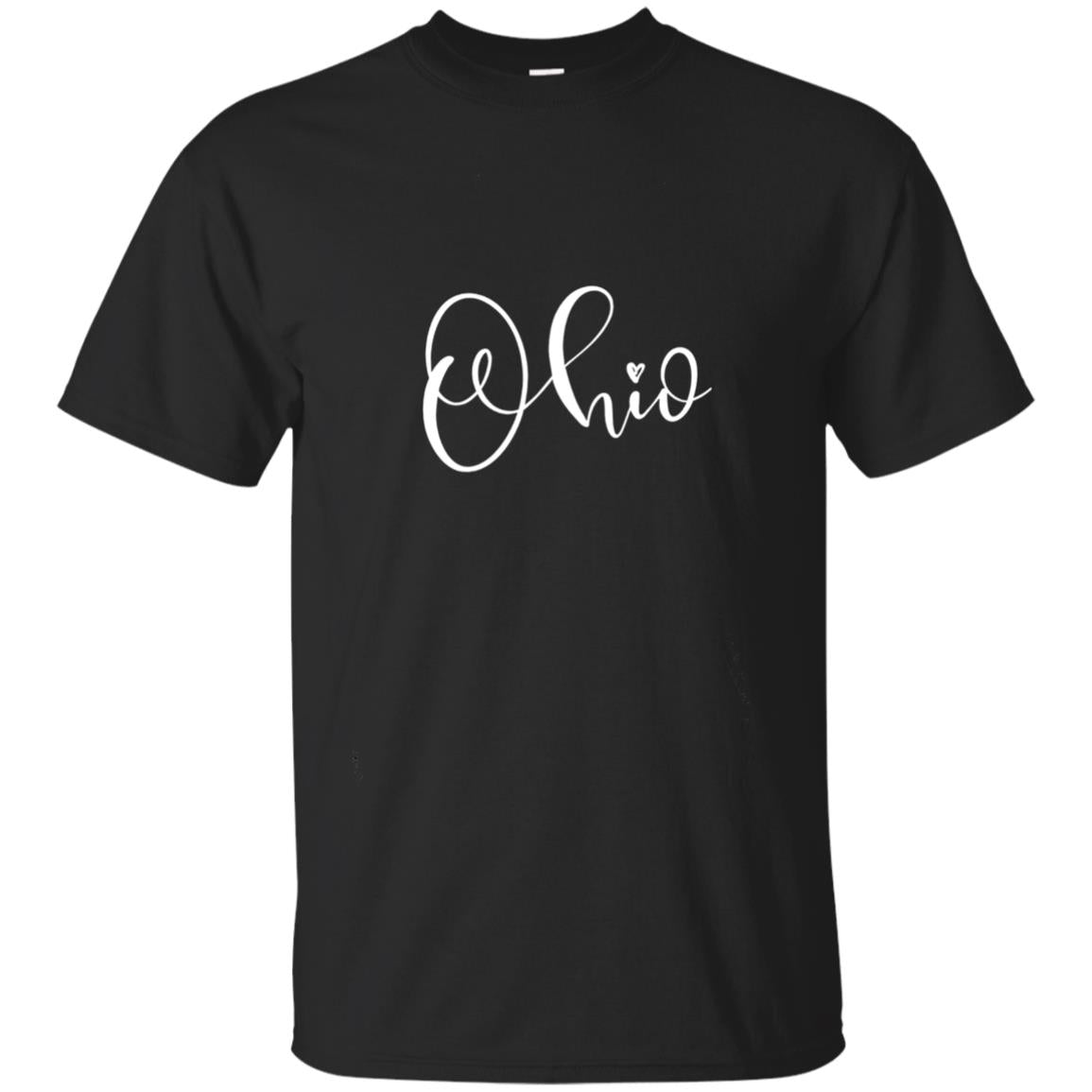 Ohio Calligraphy Art Typography Shirt Black
