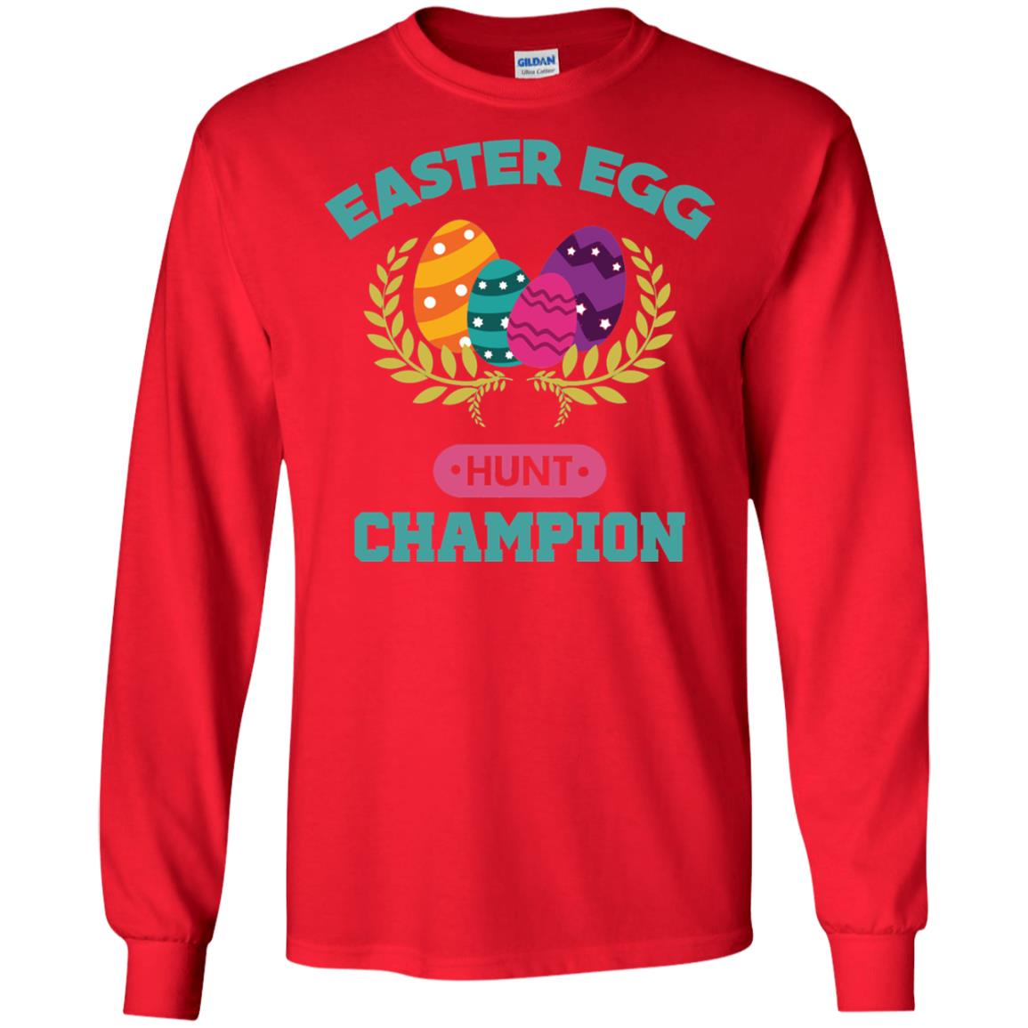 Easter Egg Hunt Champion Easter Day T-shirt Red