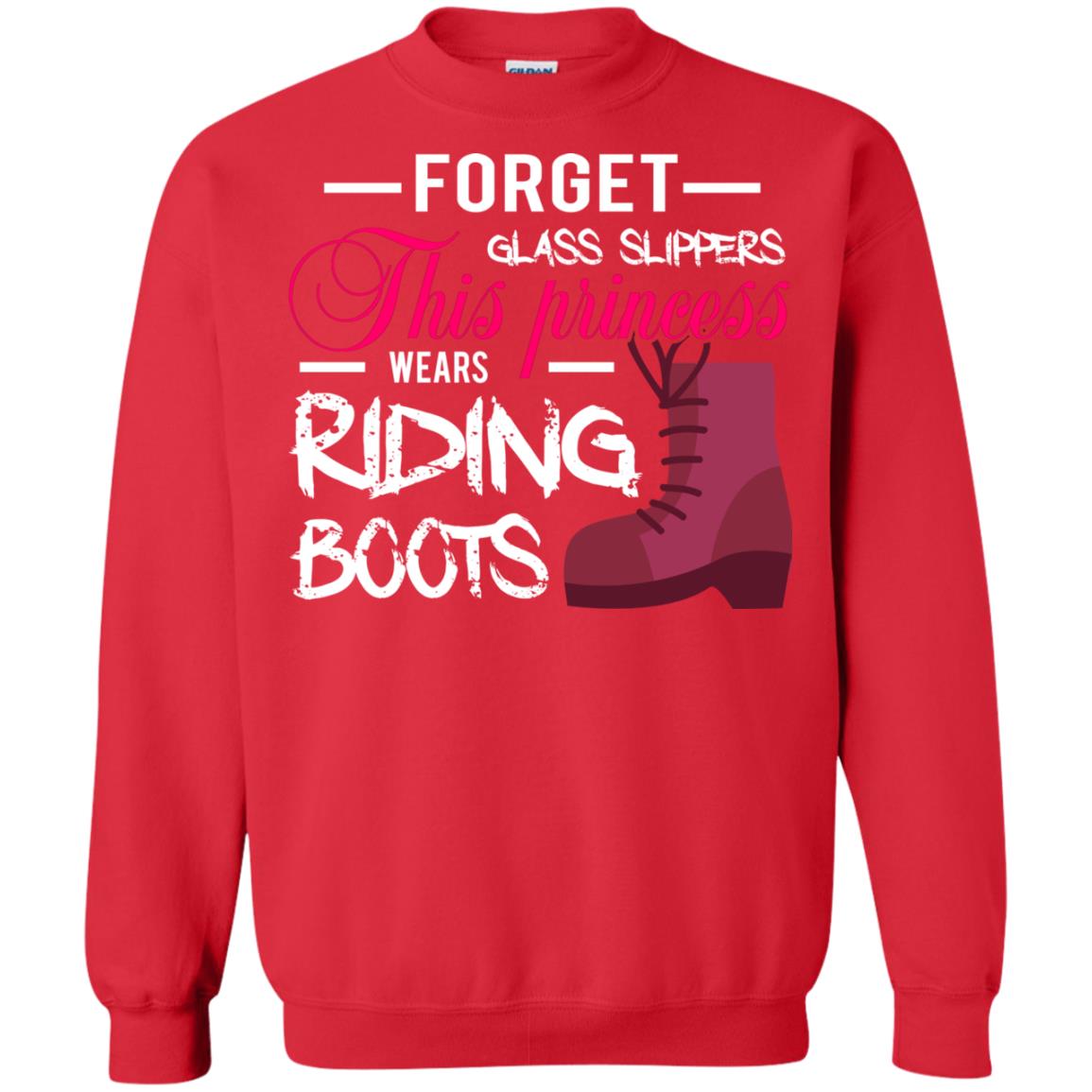 Forget Glass Slippers This Princess Wears Riding Boots Horse Riding T-shirt Red