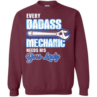 Every Badass Mechanic Needs His Boss Lady Shirt Maroon