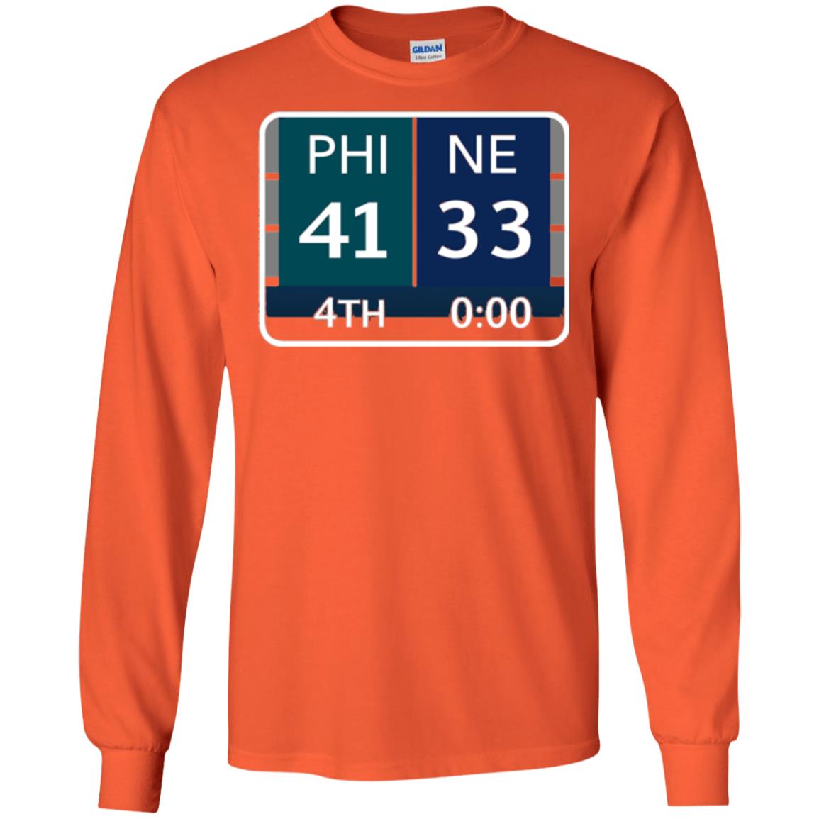Phi 41 Ne 33 Final Score Football Lover T-shirt Orange