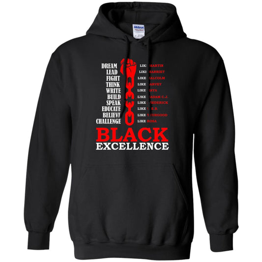 Black Excellence Black Af Proud African American T-shirt Black