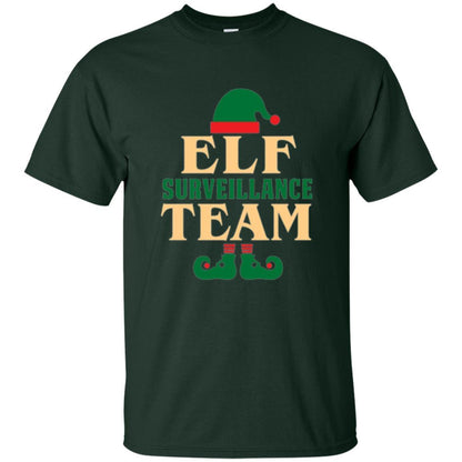 Christmas T-shirt Elf Surveillance Team T-shirt Forest Green