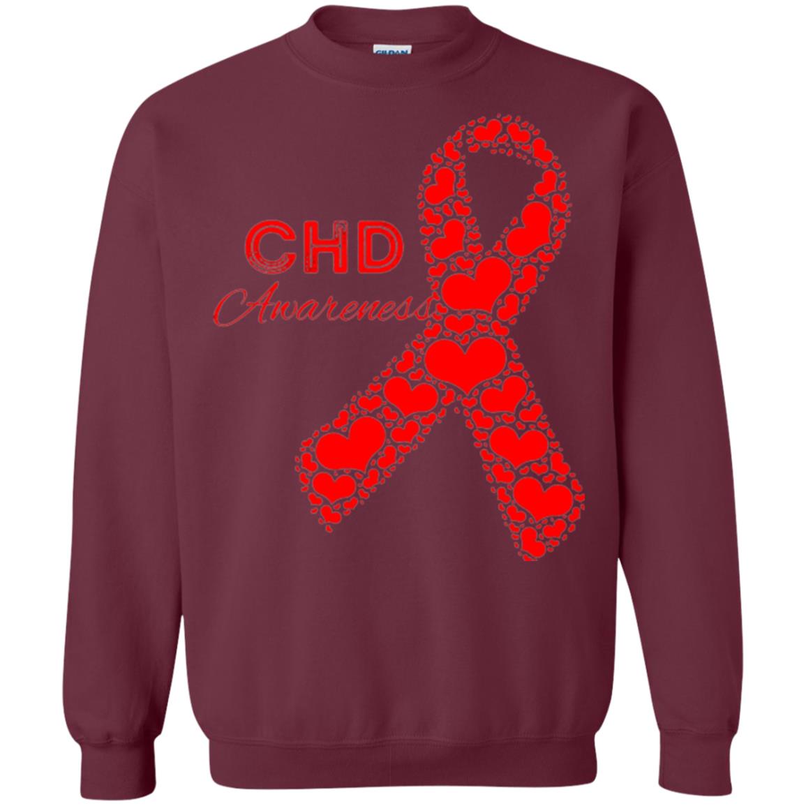 Chd Congenital Heart Defect Awareness T-shirt National Wear Red Maroon