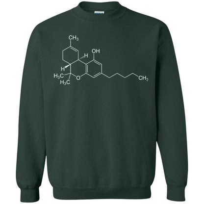 Cannabis T-shirt Thc Molecule Tetrahydrocannabinol Forest Green