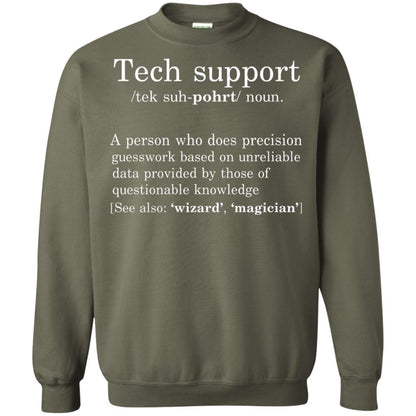 Computer Nerd T-shirt Tech Support Definition Military Green