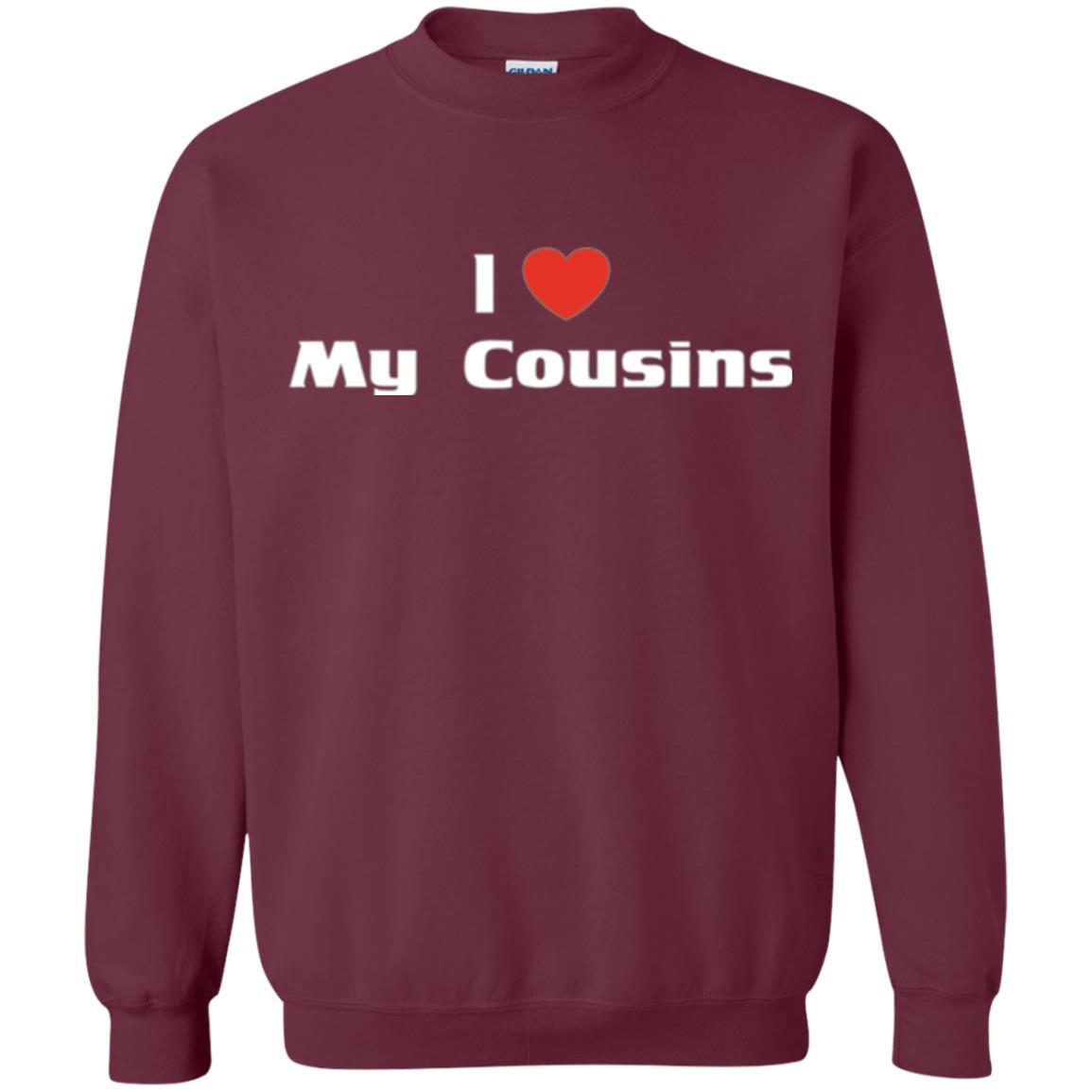 Family T-shirt I Love My Cousins Maroon