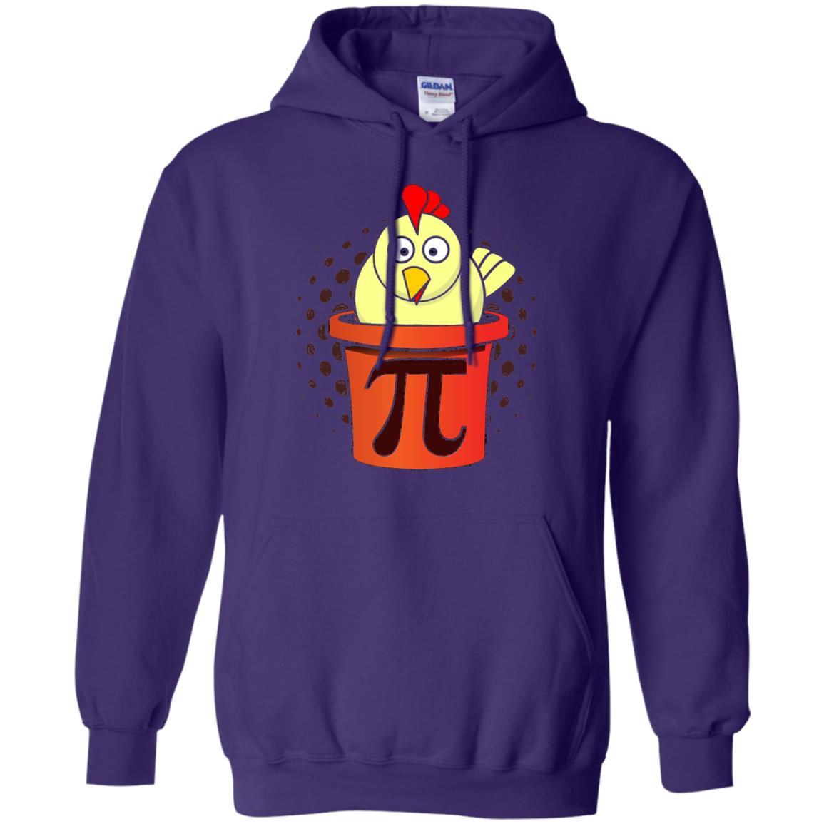 Chicken Pot Pi Funny Math T-shirt Purple
