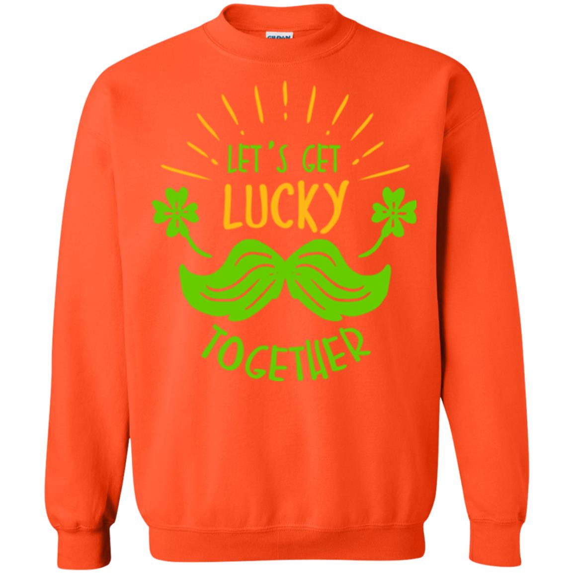 Saint Patrick's Day T-shirt Let's Get Lucky Together Orange