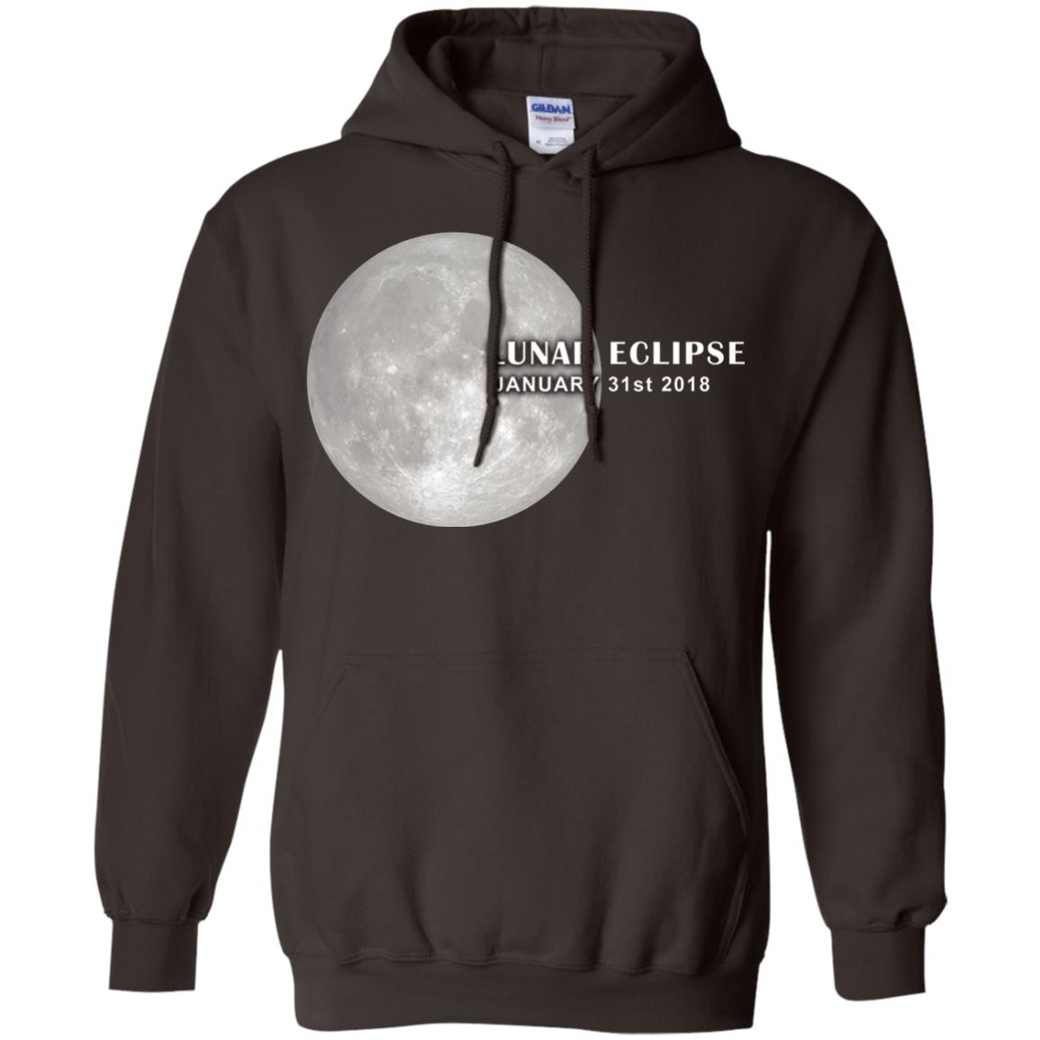 Eclipse January 31st 2018 Total Lunar Eclipse Shirts Dark Chocolate