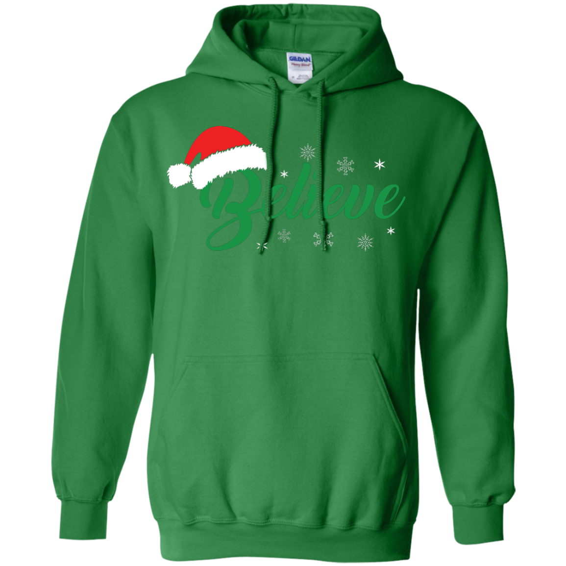 Christmas T-Shirt Believe In Santa Irish Green