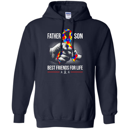 Father And Son Best Friends For Life Autism Awareness T-shirt Navy