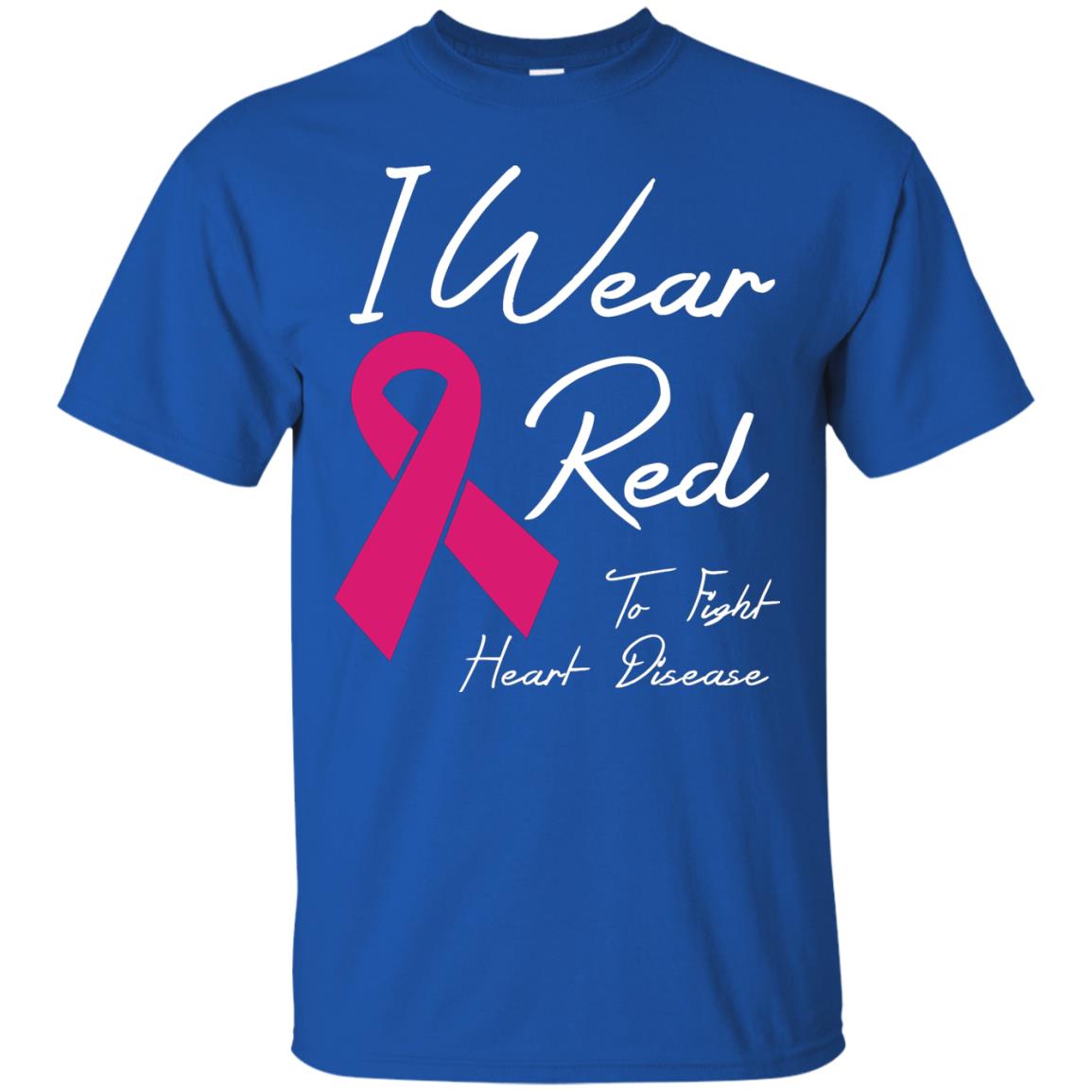 I Wear Red To Fight Heart Disease T-shirt Royal