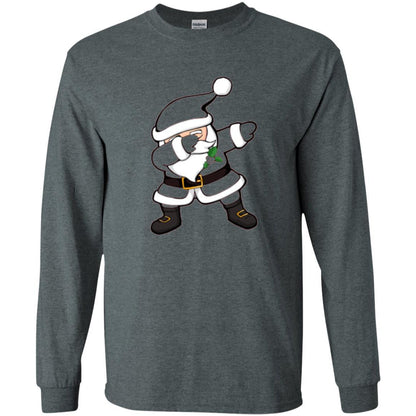 Merry Christmas T-shirt Dabbing Santa Claus Dark Heather
