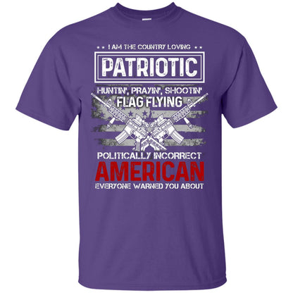 Politically Incorrect American Everyone Warned You About Military Shirt Purple