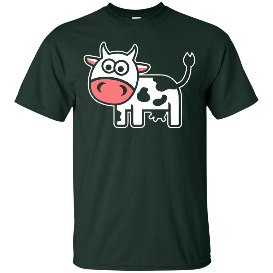 Cute Comic Cow Lover T-shirt Forest