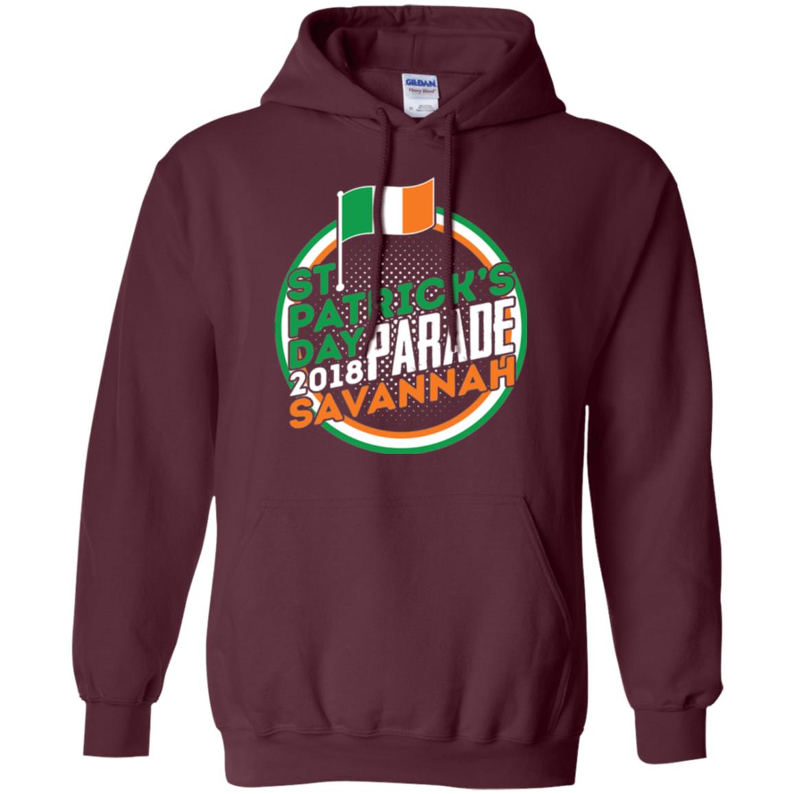 Parade Savannah 2018 Ireland Flag St. Patrick_s Day T-shirt Maroon