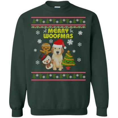 Merry Woofmas Dogs Lovers X-mas 2018 Gift Shirt Forest Green