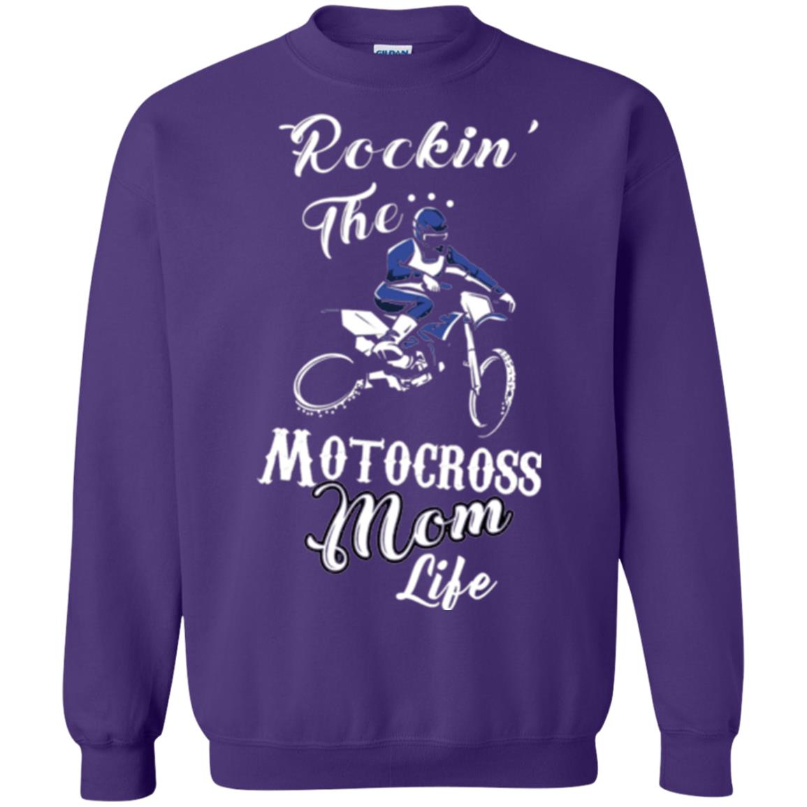 Rocking The Motocross Mom Life Mommy T-shirt Purple