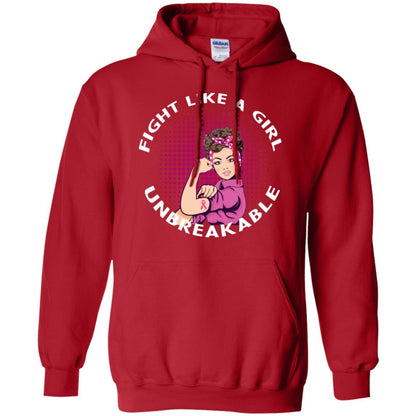 Fight Like A Girl Unbreakable Breast Awareness Shirt Red