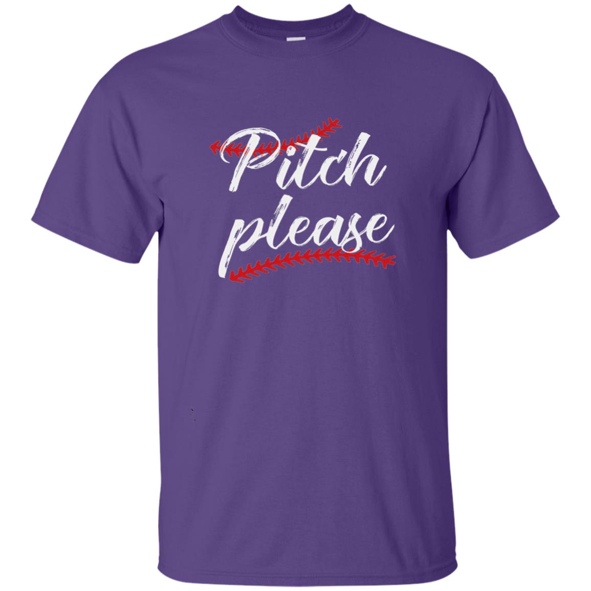 Pitch Please Funny Baseball Lover T-shirt Purple