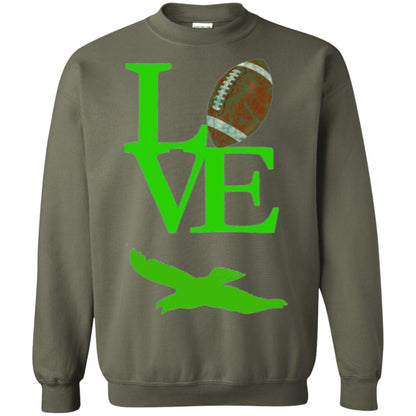 Football Lover T-shirt Love Football Flying Bird T-shirt Military Green