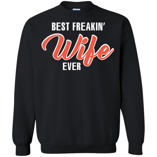 Wife T-shirt Best Freakin' Wife Ever T-shirt Black