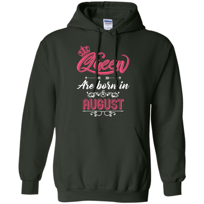 Brithday T-Shirt Queen Are Born In August Forest Green