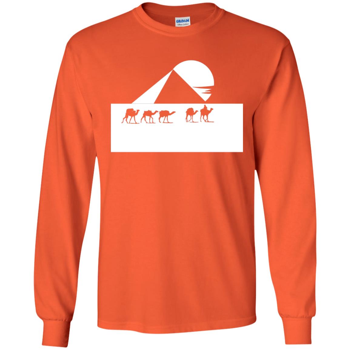 Egyptian Great Pyramid Of Giza T-shirt Orange