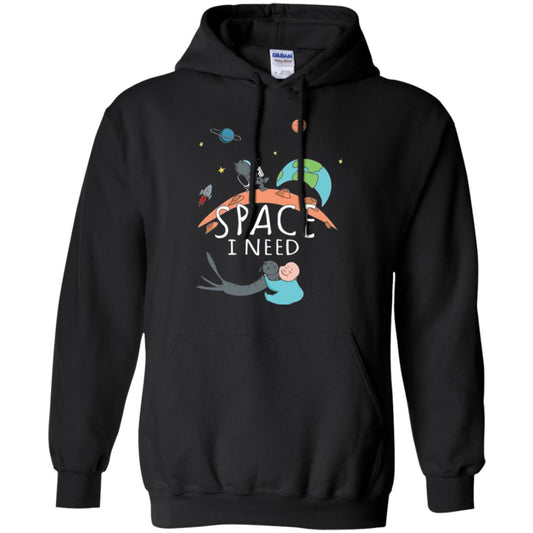 Funny Astronaut Universe Pun T-shirt I Need Space Black