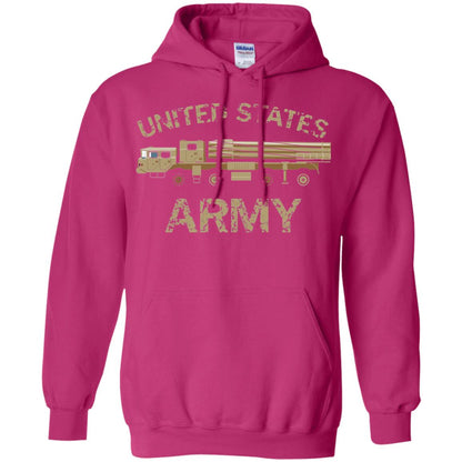 United States Army Missile Truck Vehicle Grunge T-shirt Heliconia