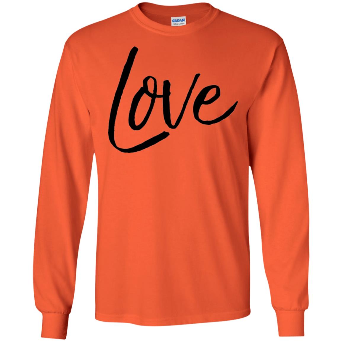 Black Love T-shirt Valentine_s Day Orange