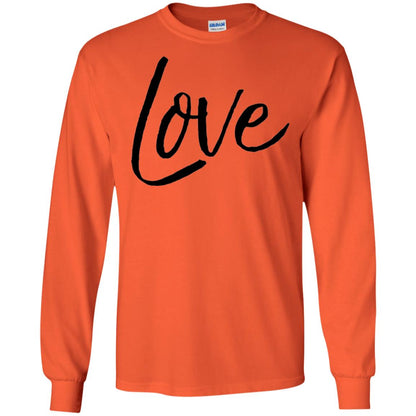 Black Love T-shirt Valentine_s Day Orange