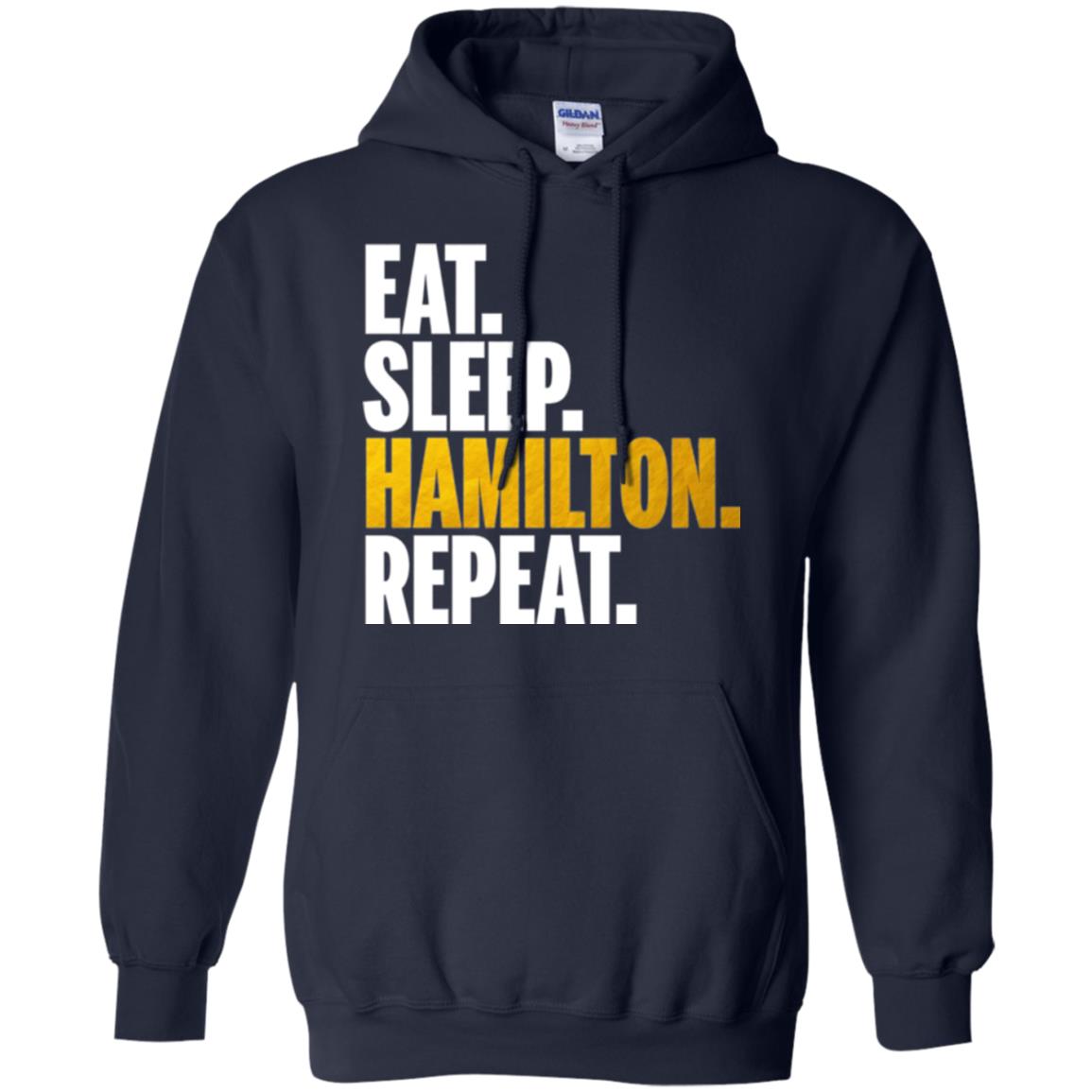 Hamilton T-shirt Eat Sleep Hamilton Repeat Navy