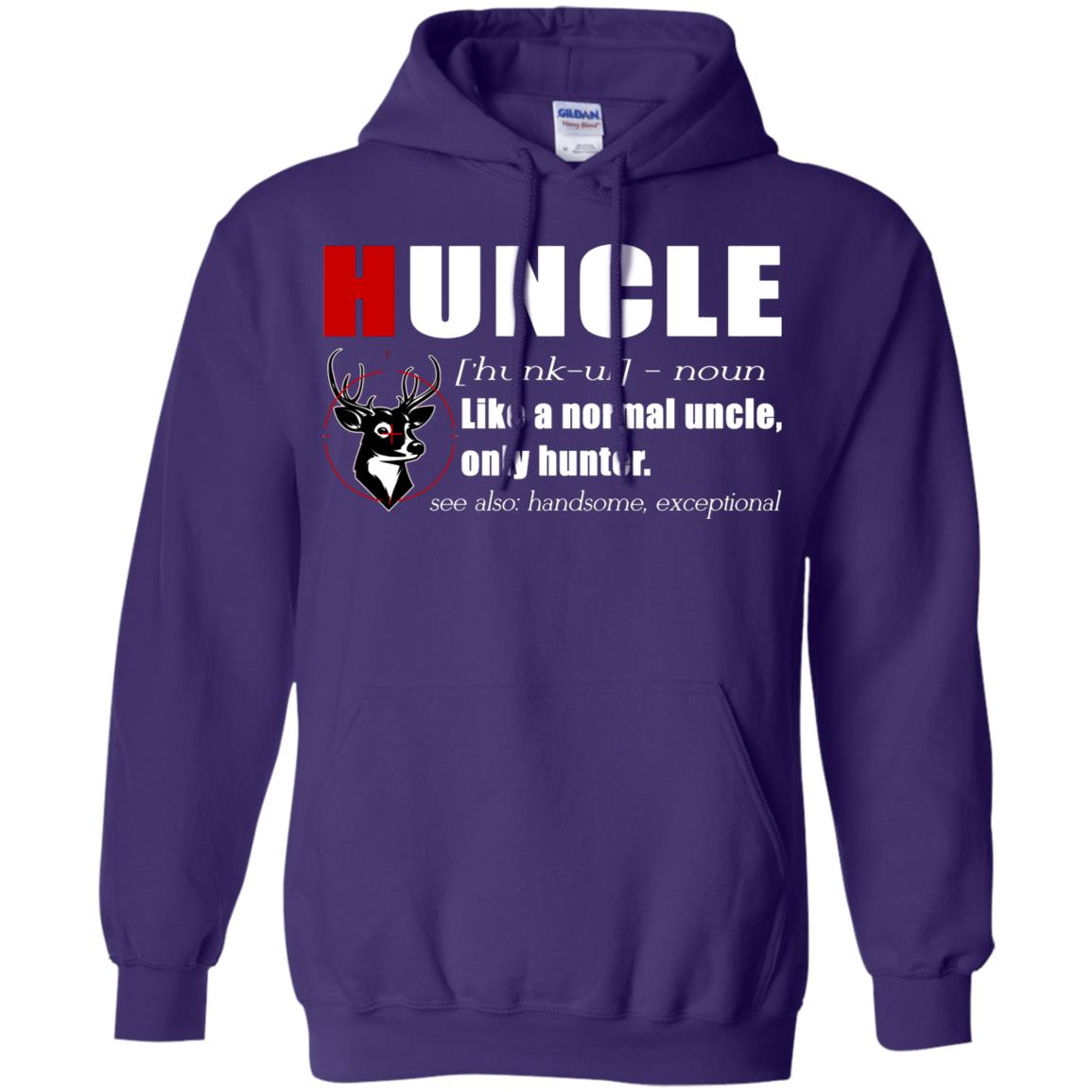 Huncle Definition Like A Normal Uncle Only Hunter Hunting Uncle Gift Shirt For Mens Purple