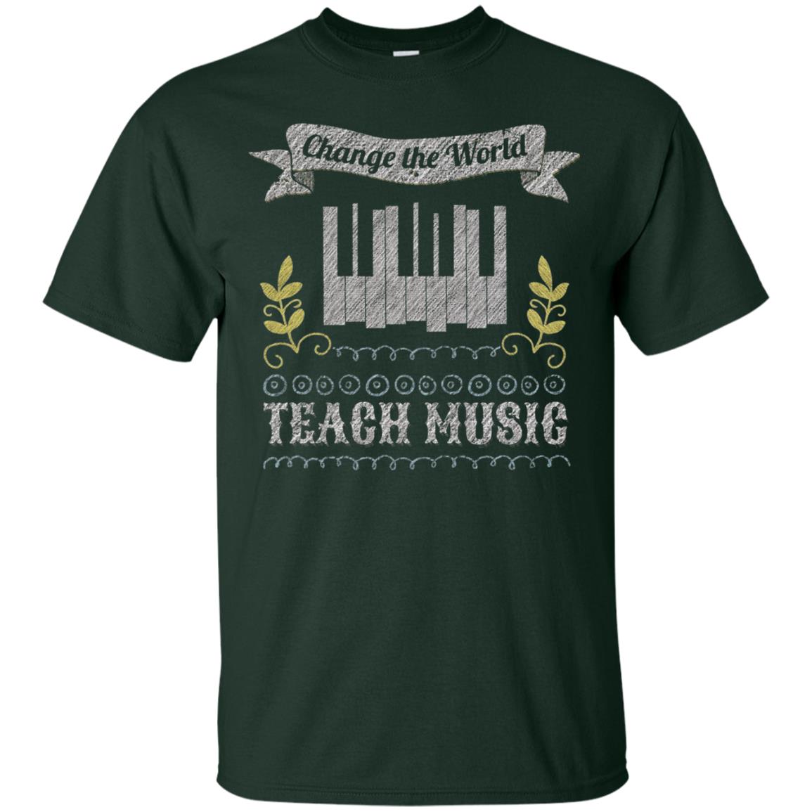 Piano Teacher Shirts Change World Teach Music Forest