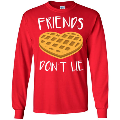 Funny Waffle T-shirt Friends Don_t Lie Red