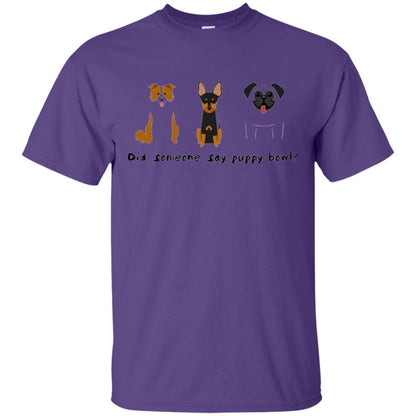 Puppy Bowl Football Funny Dog T-shirt Purple