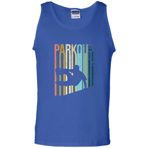 Parkour T-shirt Distressed Style Parkour Silhouette