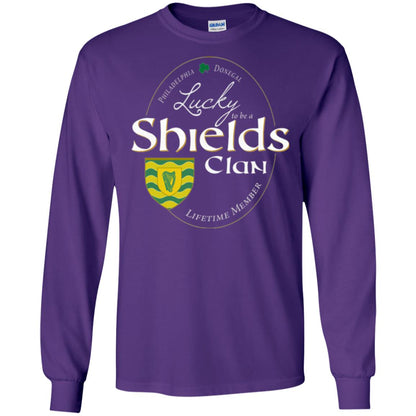 St Patricks Day T-shirt Shields Clan Lucky Lifetime Member T-shirt Purple