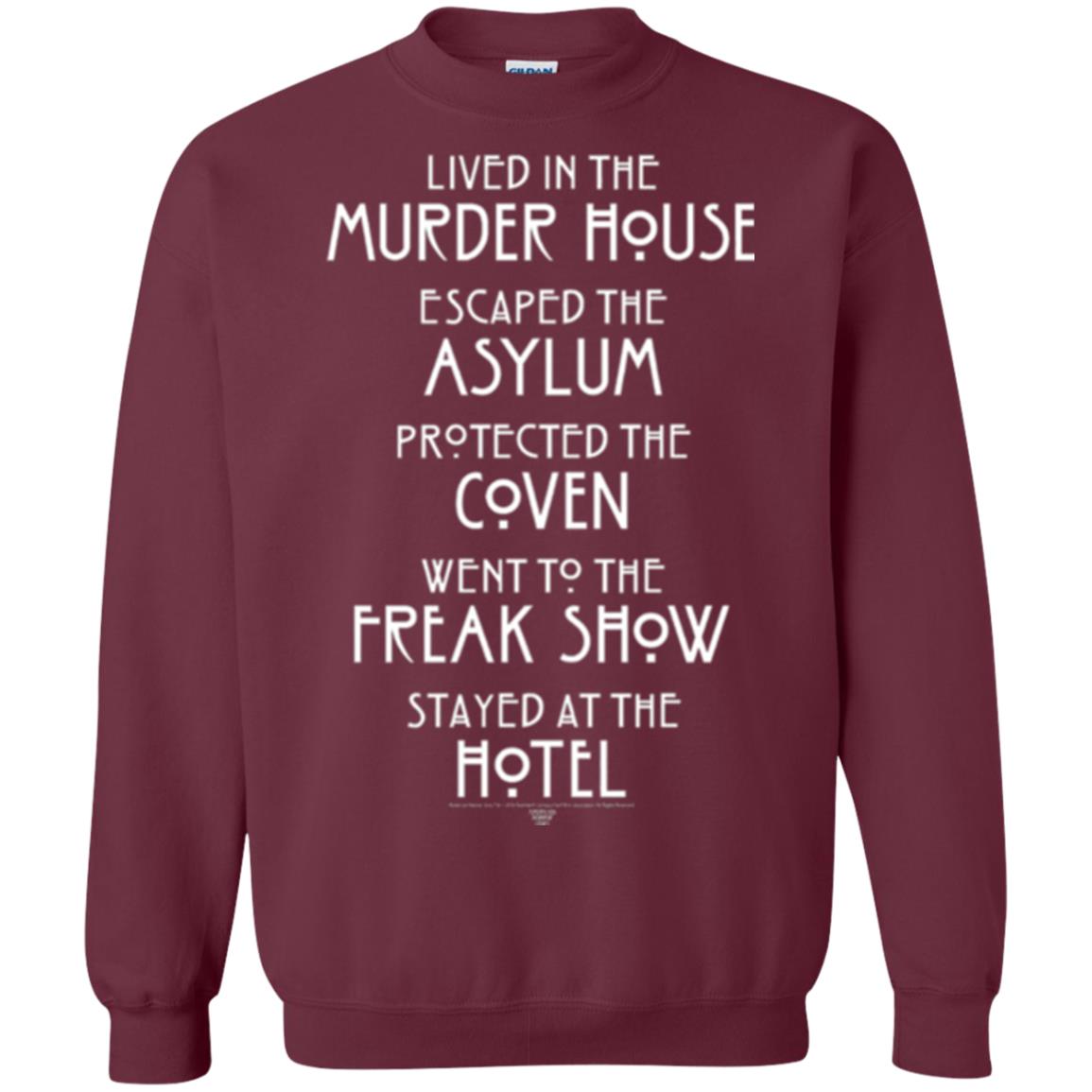 American Horror Story T-shirt Lived In The Murder House Maroon