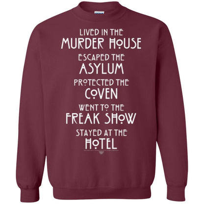 American Horror Story T-shirt Lived In The Murder House Maroon