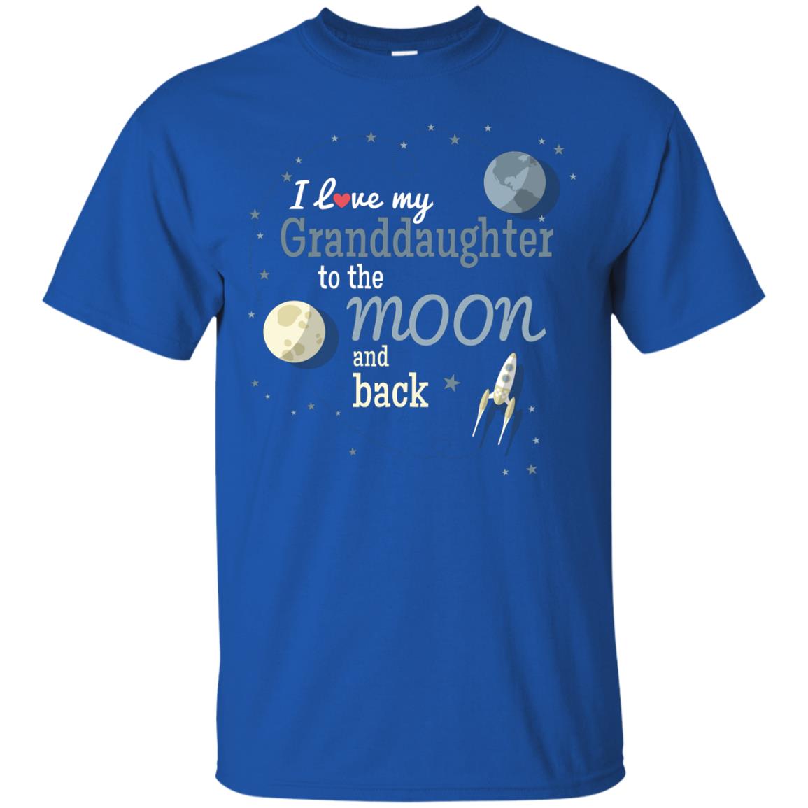 I Love My Granddaughter To The Moon And Back Grandparents Shirt Royal