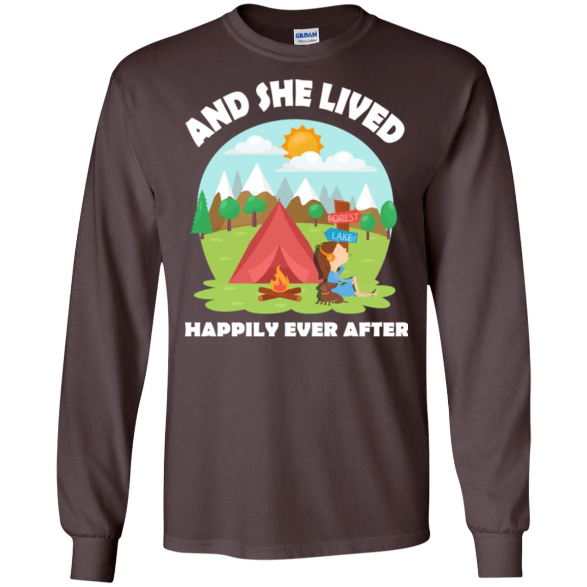 And She Lived Happily Ever After T-shirt Dark Chocolate