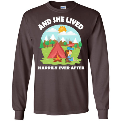 And She Lived Happily Ever After T-shirt Dark Chocolate